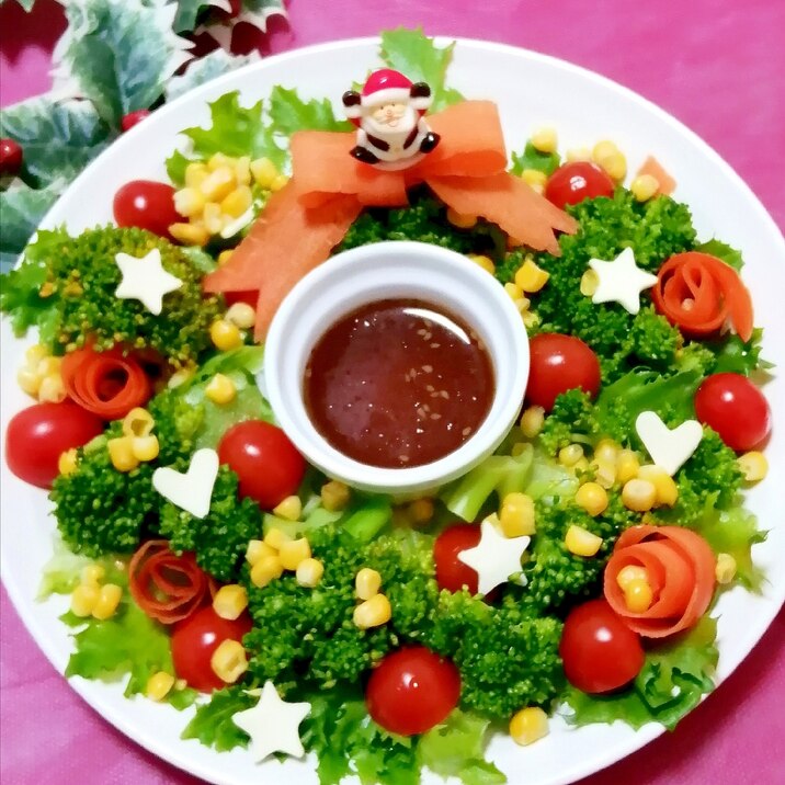 クリスマス❂リースサラダ❂